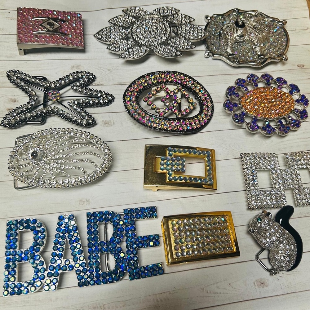 Assorted Rhinestone Belt Buckles - Picture 1 of 1